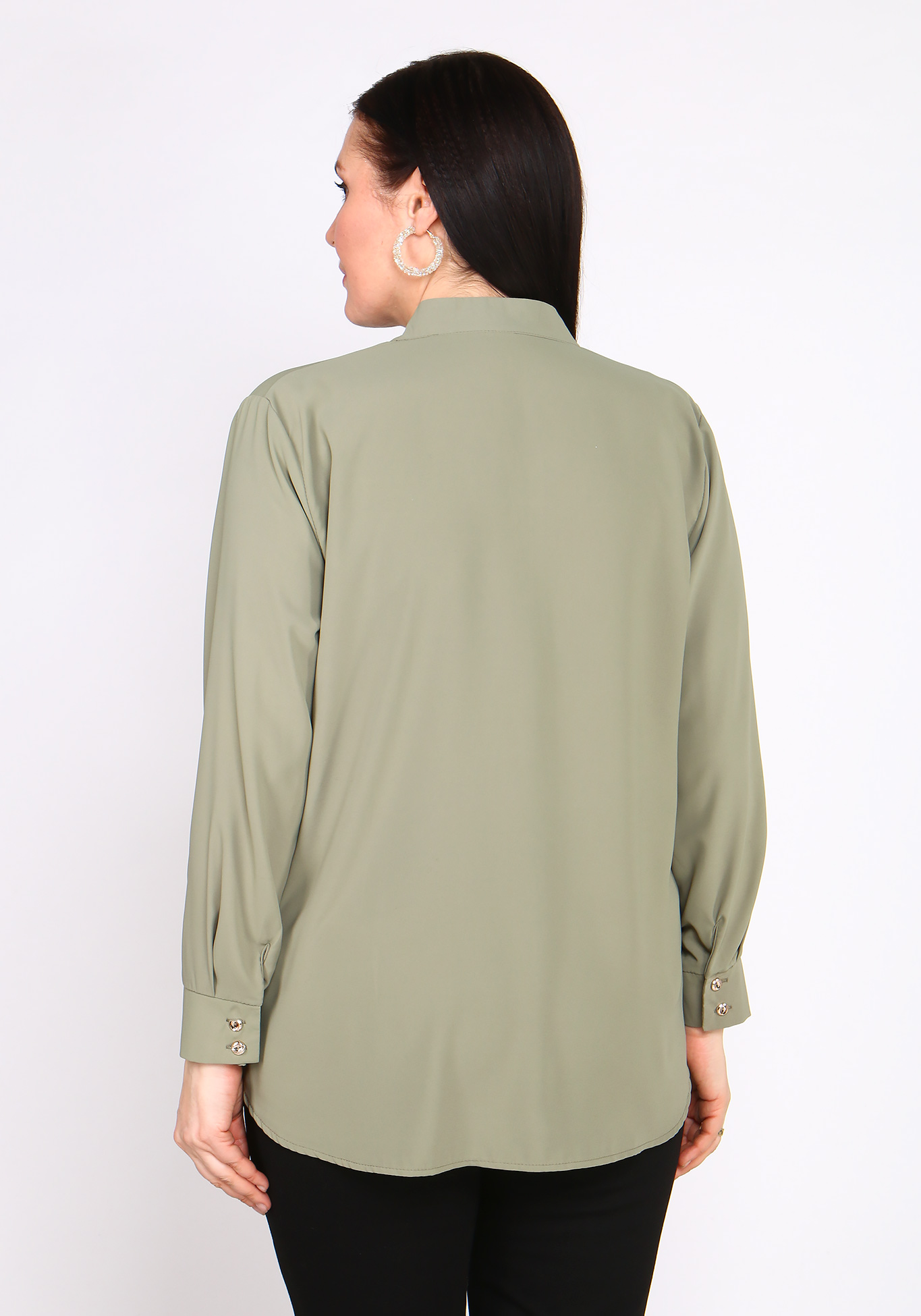 Блуза однотонная с v-образным вырезом Bianka Modeno, размер 52, цвет красный - фото 8