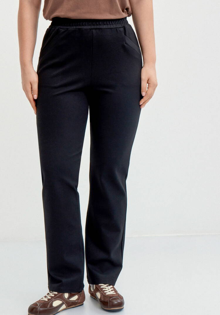 Брюки из джери с кокеткой по спинке шир.  750, рис. 4