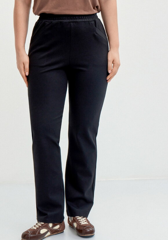 Брюки из джери с кокеткой по спинке шир.  580, рис. 4