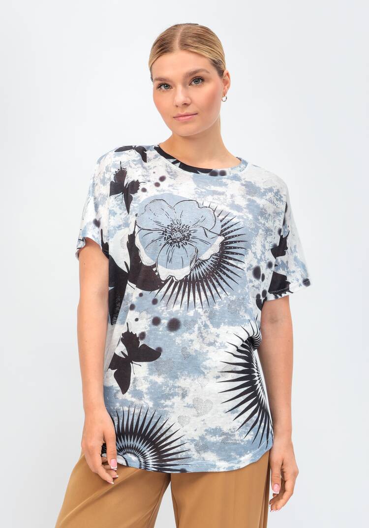 Футболка со стразами Мелисса шир.  750, рис. 1