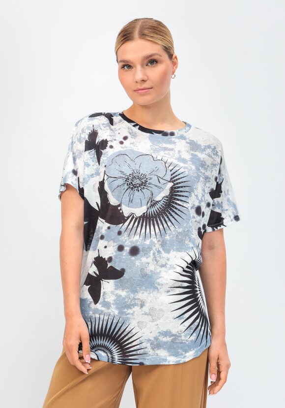 Футболка со стразами Мелисса шир.  580, рис. 1