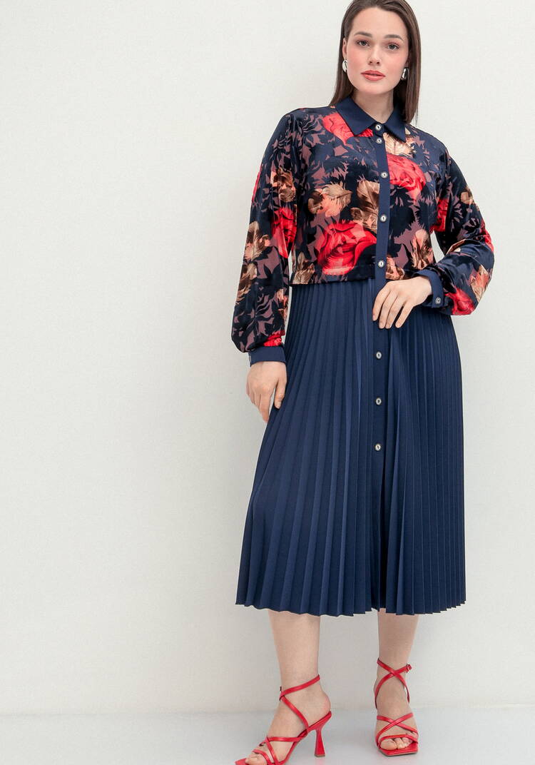 Платье с отрезной кокеткой и юбкой плиссе шир.  750, рис. 15