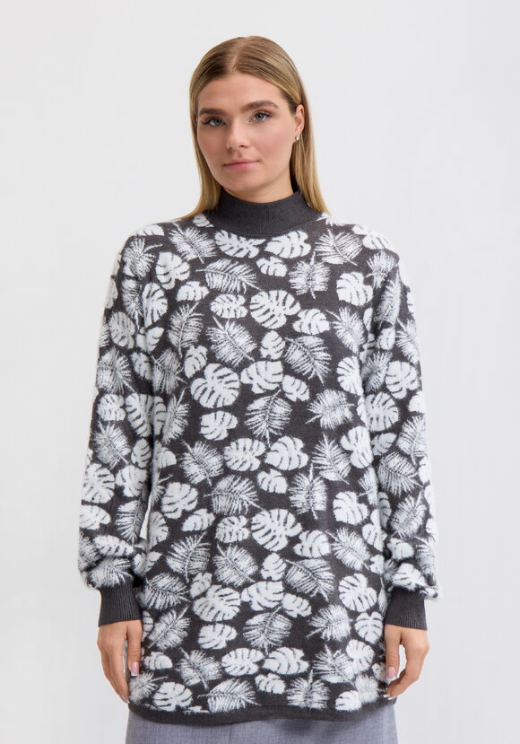 Туника пушистая с принтом шир.  580, рис. 4