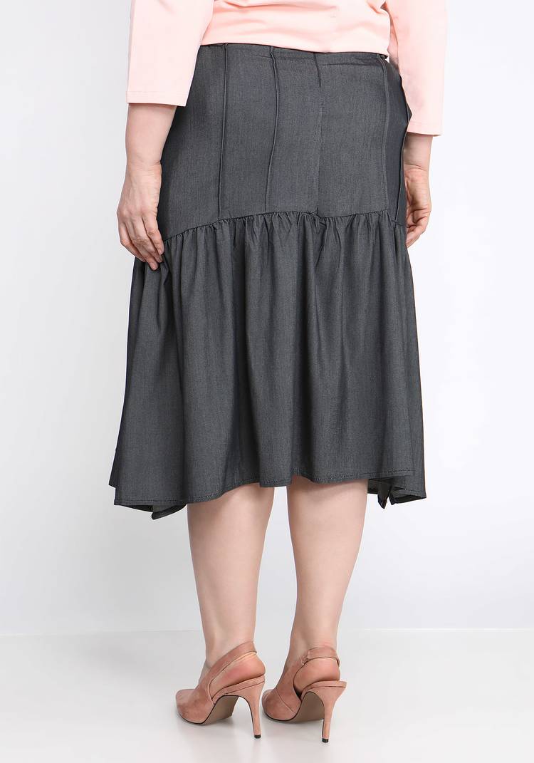 Юбка джинсовая с пуговицами шир.  750, рис. 6