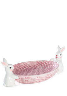 Блюдо сервировочное из доломита Зайка