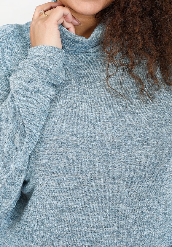 Водолазка со сборкой на плече шир.  580, рис. 6