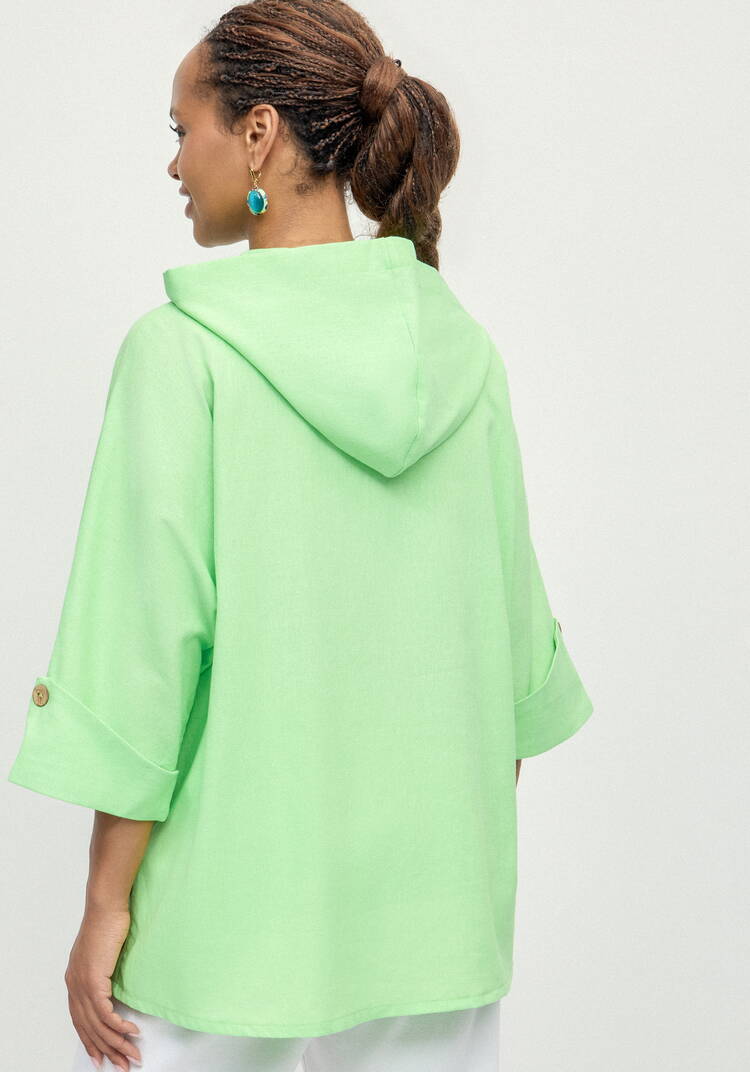 Блуза льняная с рукавами кимоно шир.  750, рис. 20