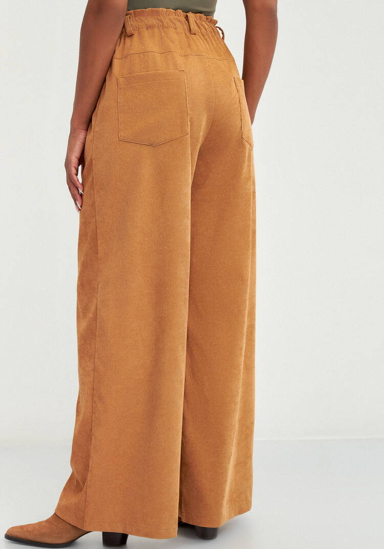 Брюки вельветовые широкие на резинке шир.  750, рис. 19