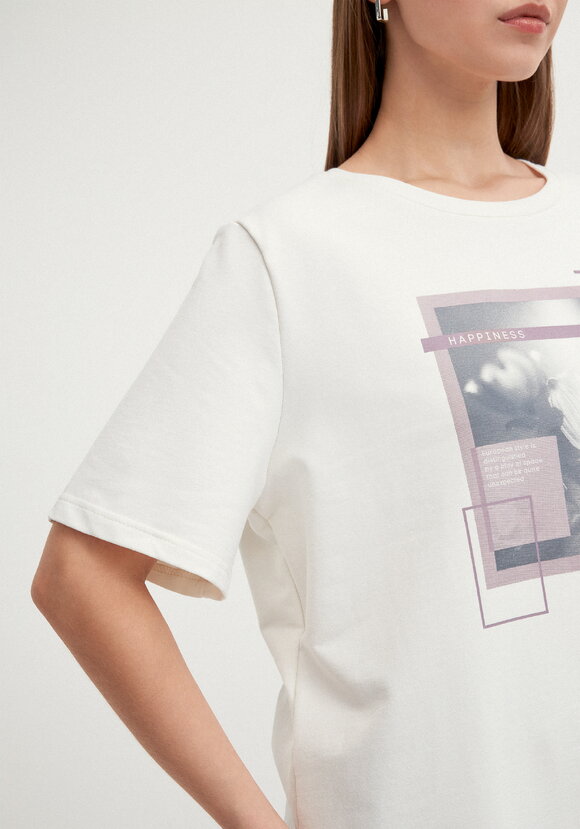 Костюм с флористическим принтом на футболке шир.  580, рис. 41