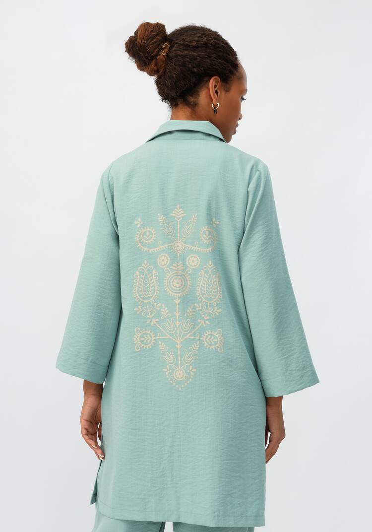 Кардиган с принтом на пуговицах шир.  750, рис. 3