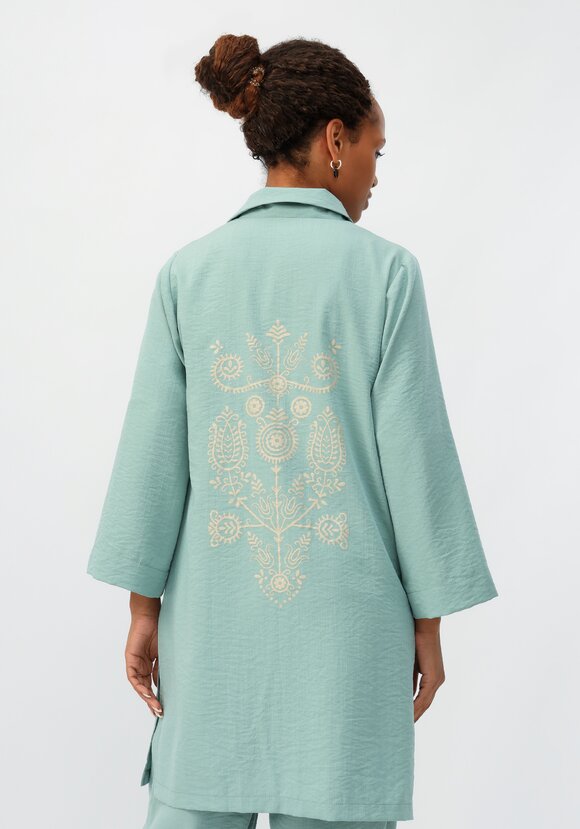 Кардиган с принтом на пуговицах шир.  580, рис. 3