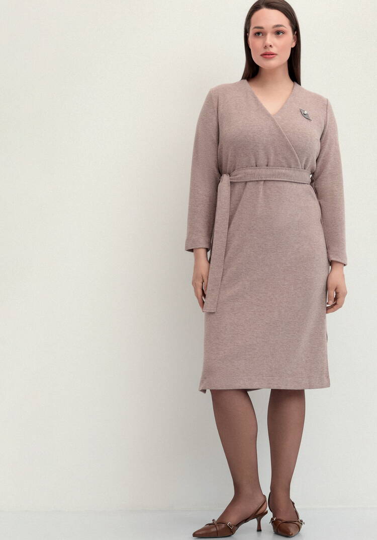 Платье трикотажное с поясом шир.  750, рис. 13