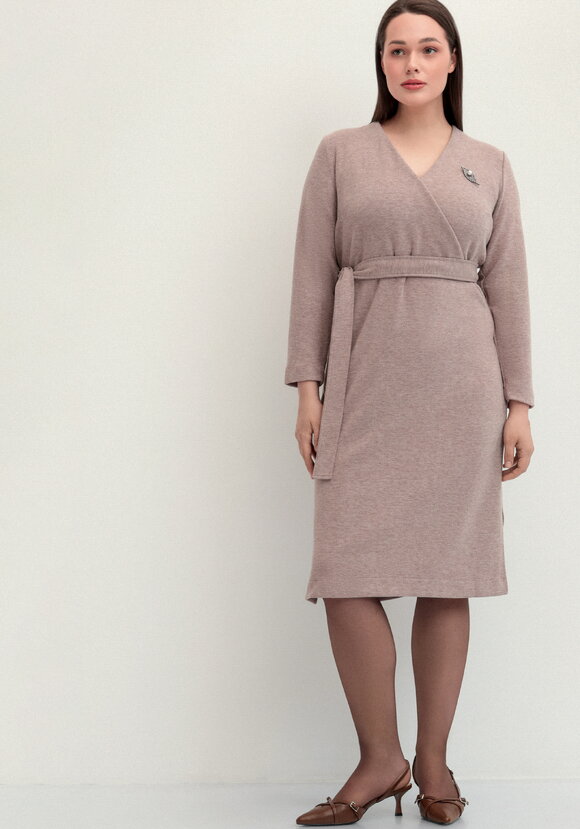 Платье трикотажное с поясом шир.  580, рис. 13