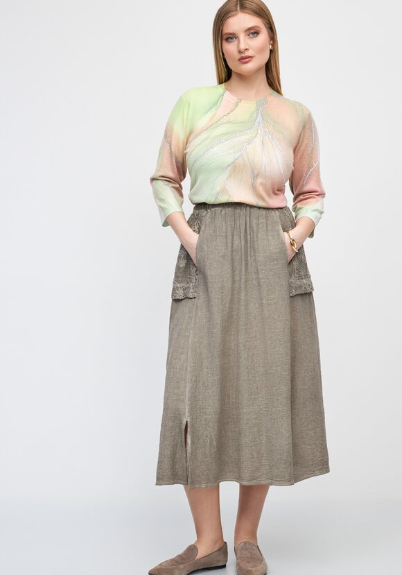 Юбка с фактурными карманами шир.  580, рис. 7