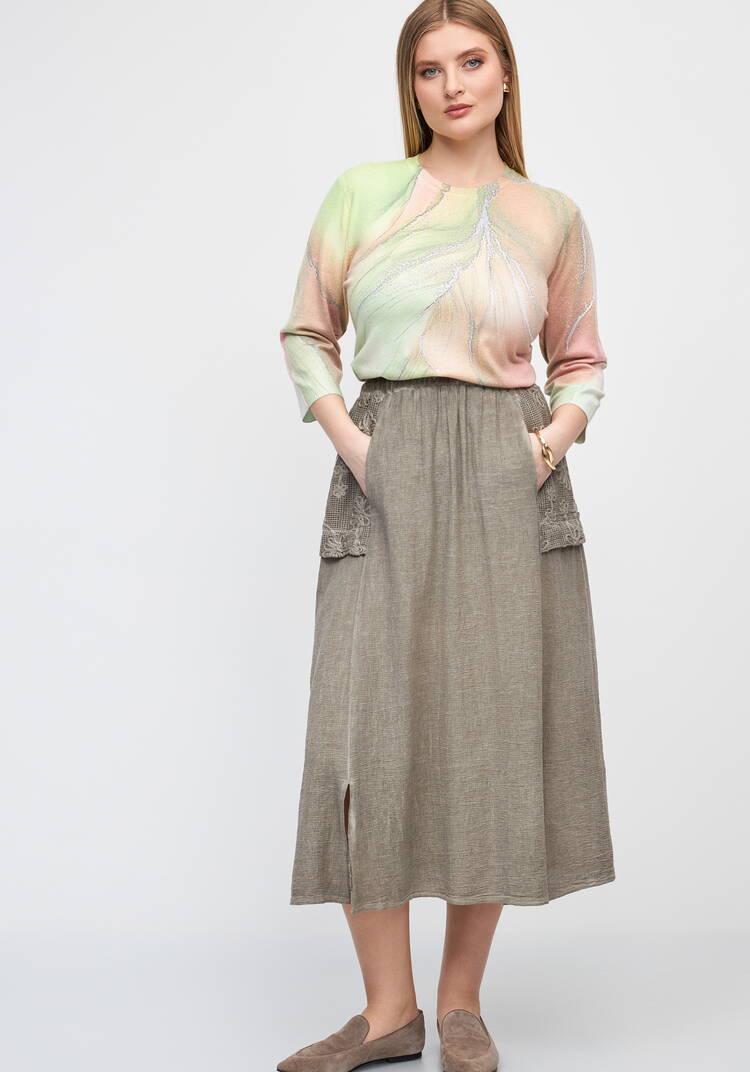 Юбка с фактурными карманами шир.  750, рис. 7