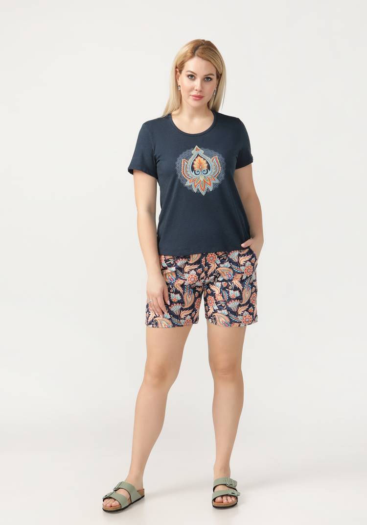 Пижама женская (футболка и шорты) Лада шир.  750, рис. 1
