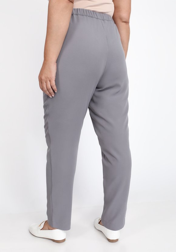 Брюки однотонные зауженные к низу шир.  580, рис. 7