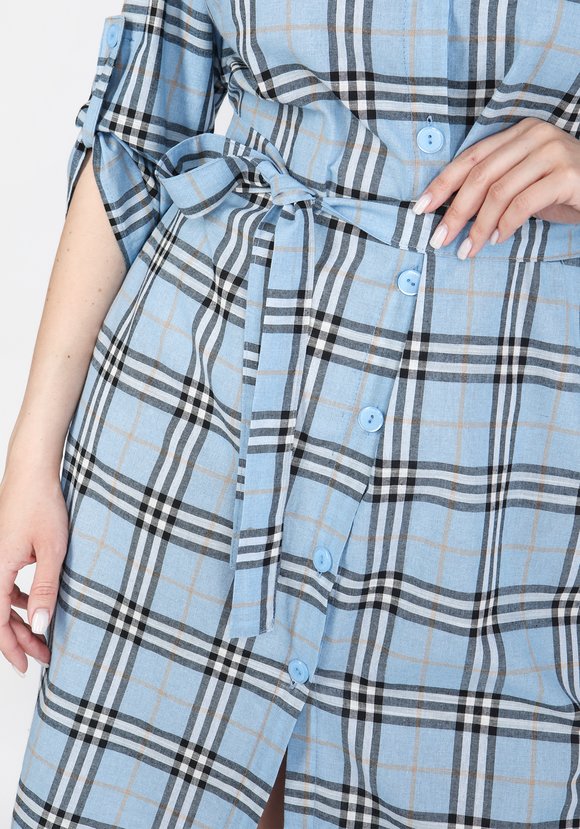 Платье-рубашка с кокеткой на спинке шир.  580, рис. 2