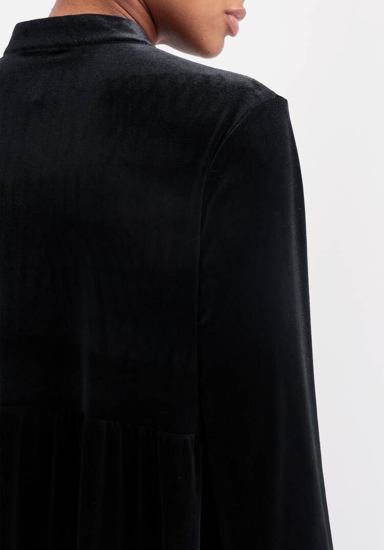 Платье бархатное с кружевом по кокетке шир.  750, рис. 14