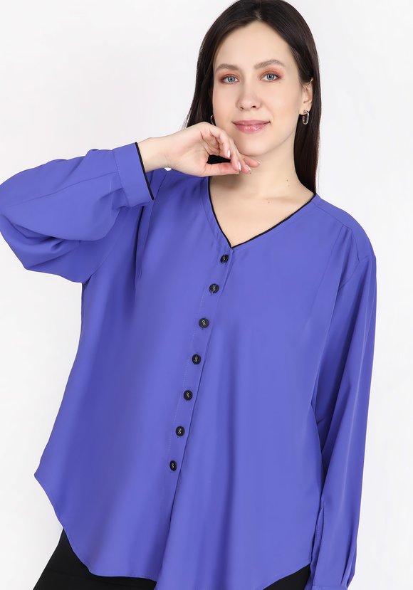 Блуза с контрастным кантом шир.  580, рис. 5