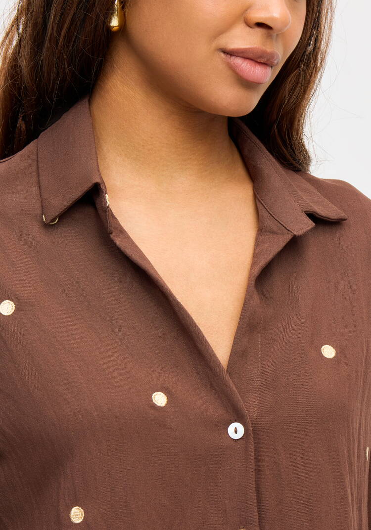 Рубашка с вышивкой Горошек шир.  750, рис. 11