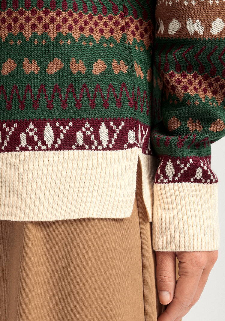 Джемпер со скандинавским рисунком шир.  750, рис. 7