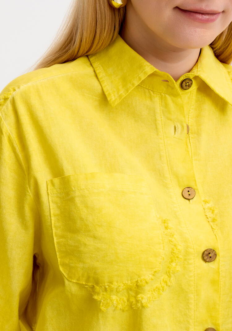 Блуза с фактурным рисунком из хлопка шир.  750, рис. 6