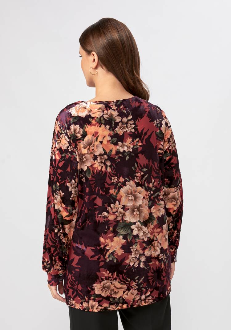 Блуза с бархатным принтом шир.  750, рис. 10