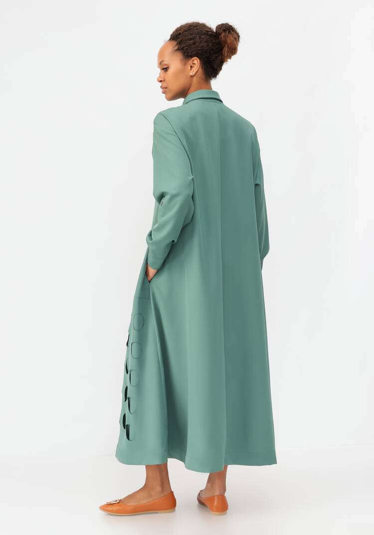 Платье-рубашка с перфорацией шир.  750, рис. 10