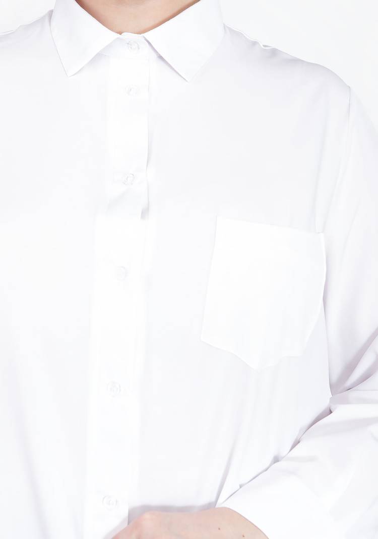 Рубашка женская классическая прямого кроя шир.  750, рис. 3