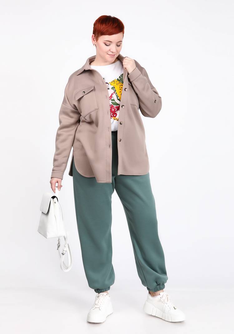 Рубашка удлиненная из футера с начесом шир.  750, рис. 12