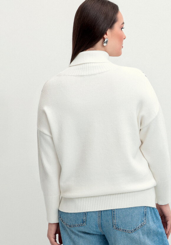 Свитер с геометрическим рисунком из страз шир.  580, рис. 20