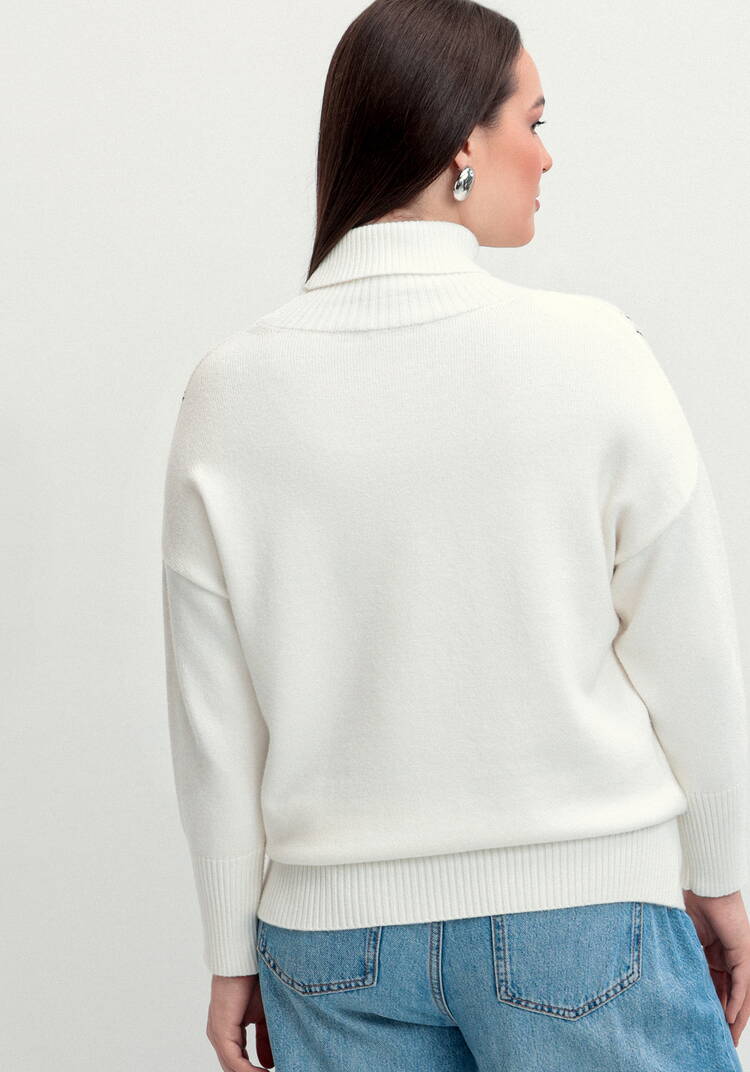 Свитер с геометрическим рисунком из страз шир.  750, рис. 20