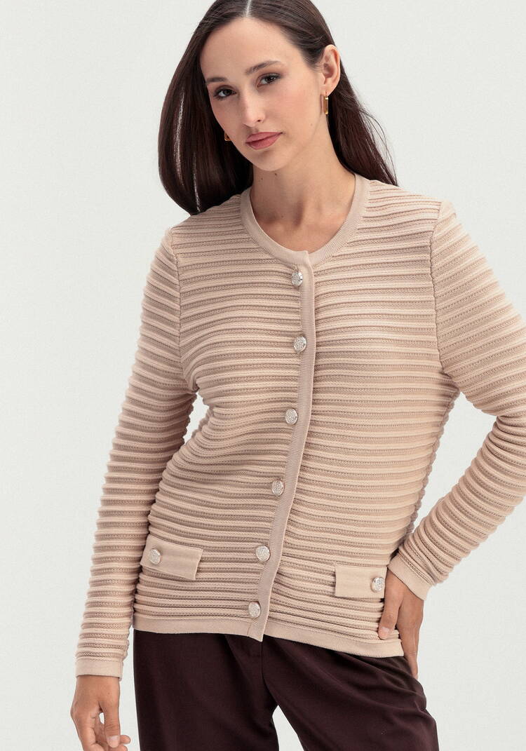 Пиджак в полоску на металлических пуговицах шир.  750, рис. 5