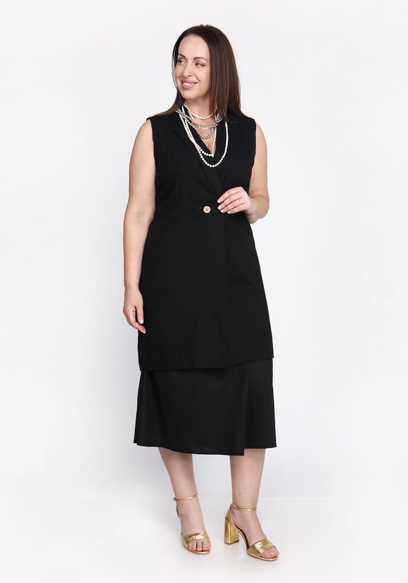 Шорты-бермуды на резинке однотонные шир.  580, рис. 18