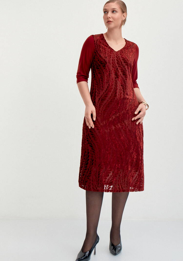 Платье из панбархата и трикотажа шир.  750, рис. 7