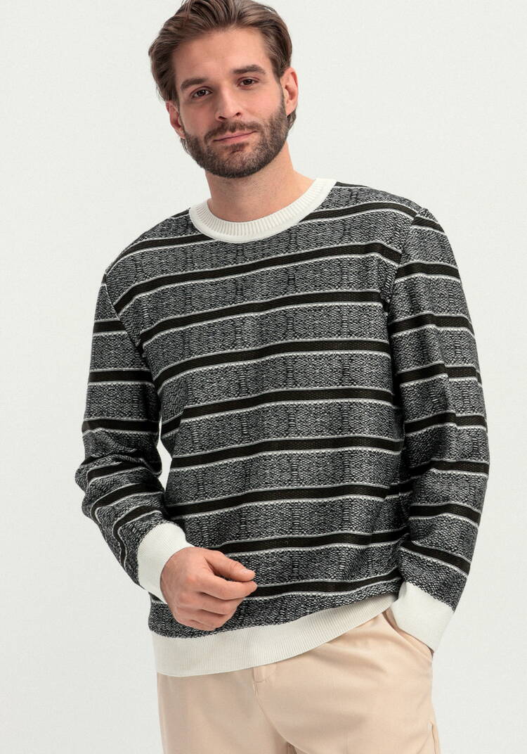 Джемпер в полоску с контрастными манжетами шир.  750, рис. 8