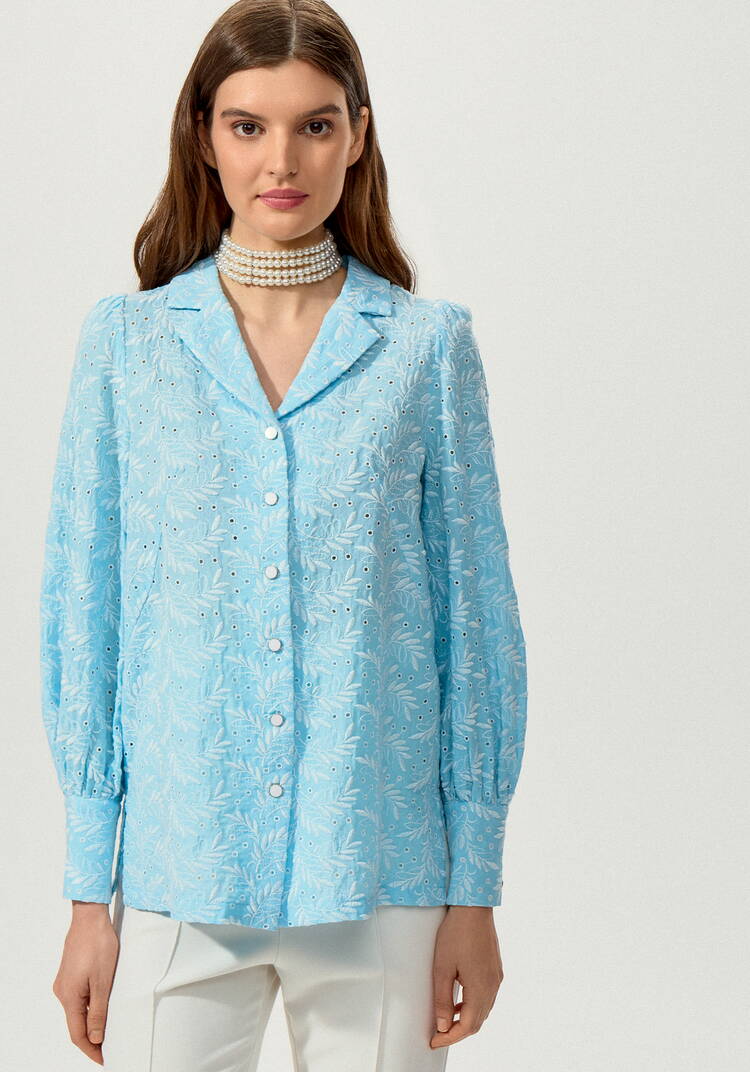 Блуза с английским воротником из шитья шир.  750, рис. 15