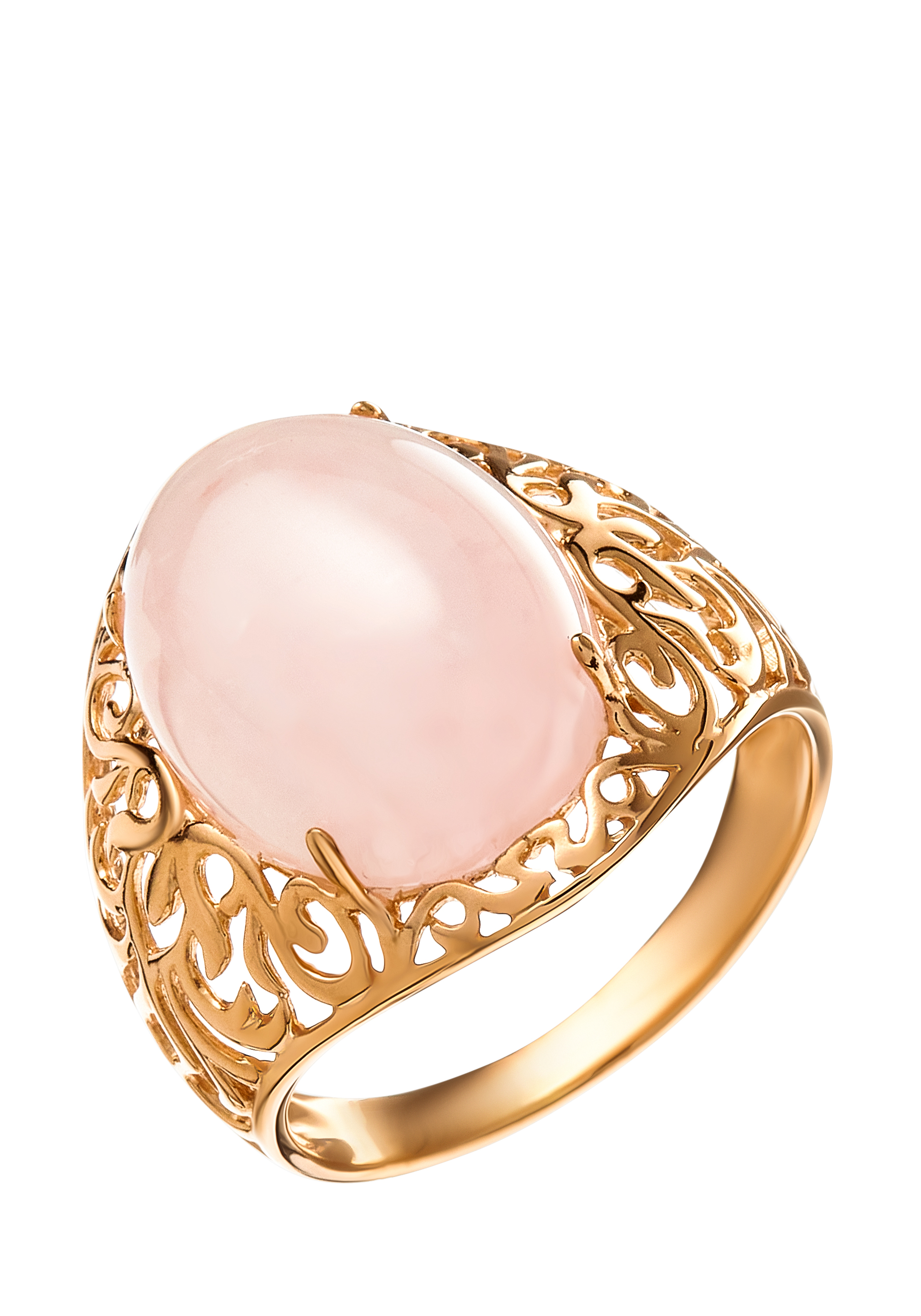Кольцо серебряное "Элегантная нежность" Nouvelle, цвет розовый, размер 20 перстень - фото 1