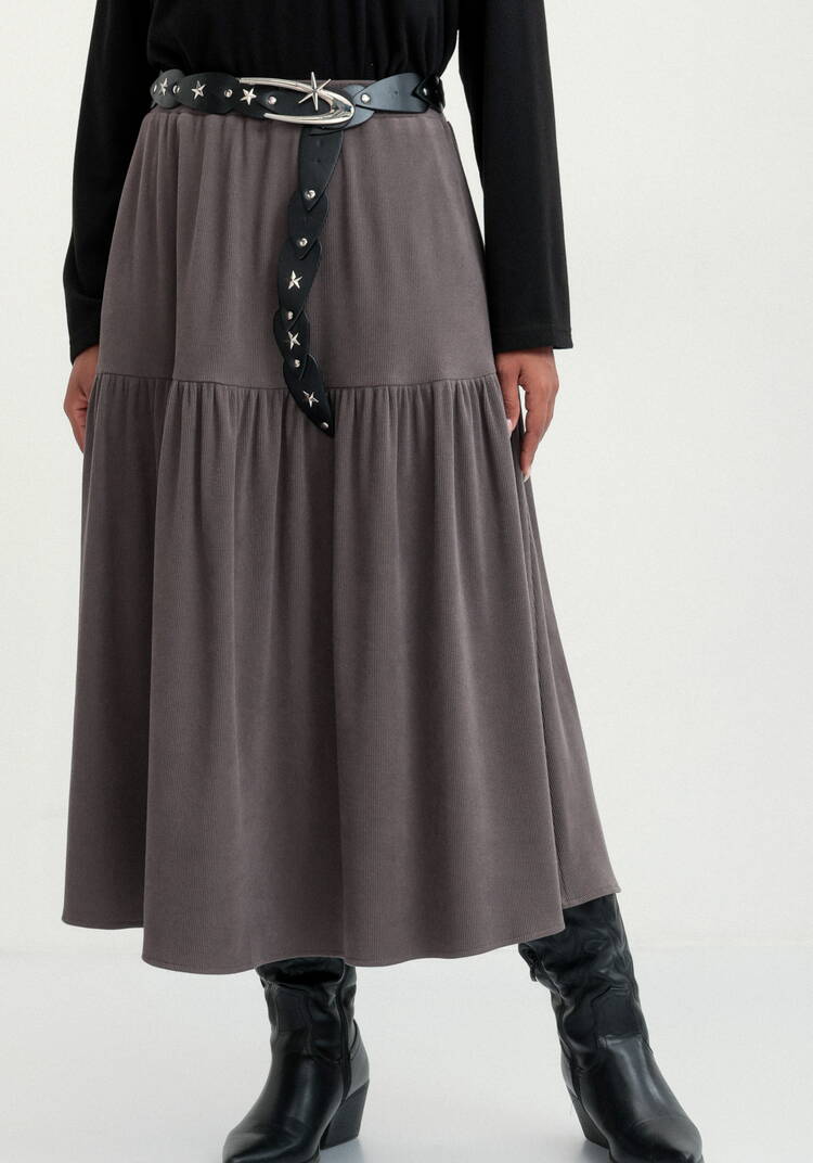 Юбка трикотажная свободного кроя на резинке шир.  750, рис. 10