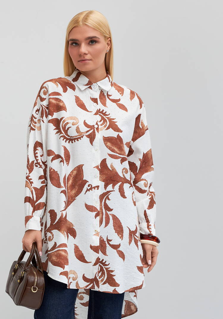 Туника с принтом на пуговицах Джейн шир.  750, рис. 8