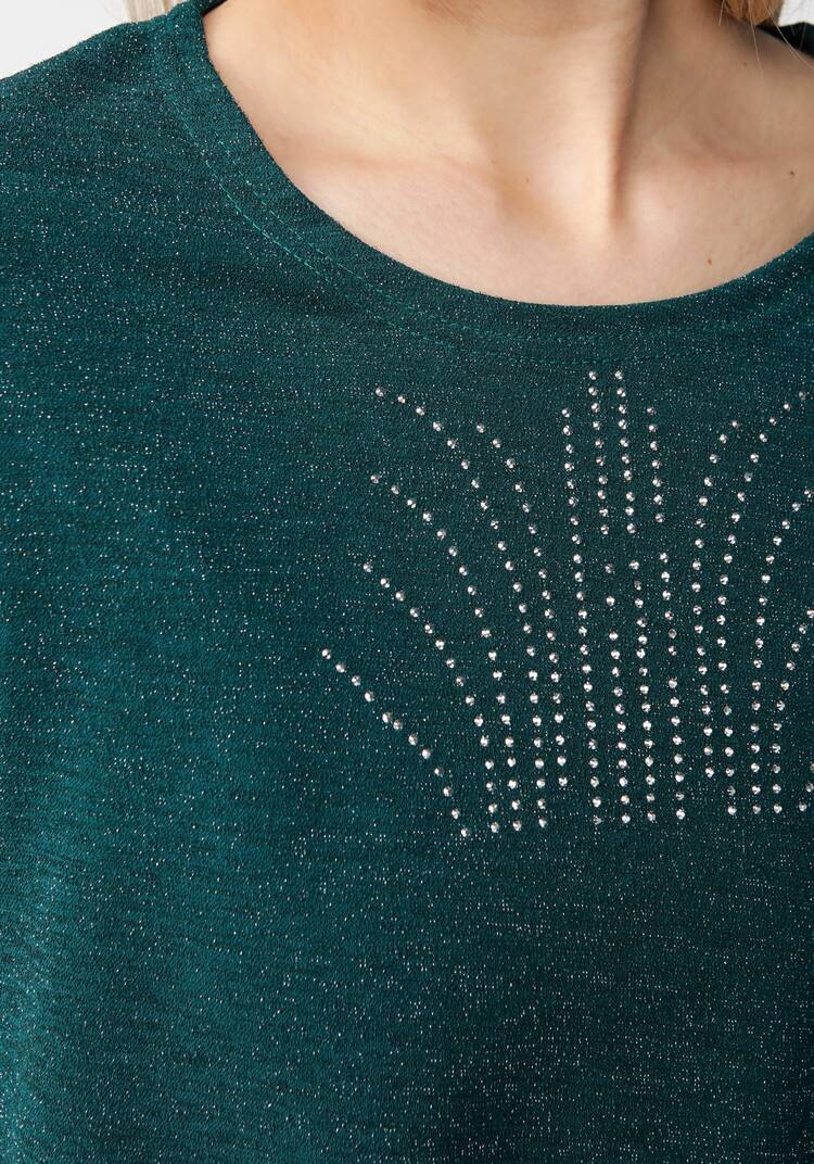 Блуза с метанитью и декором на груди шир.  750, рис. 30