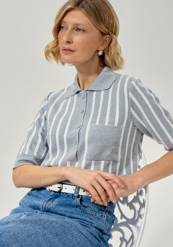 Футболка женская с застежкой-поло шир.  580, рис. 24