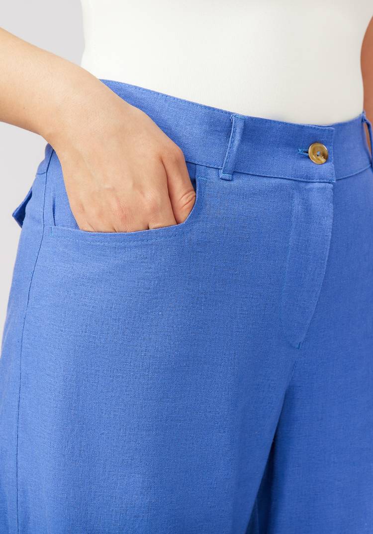 Брюки палаццо из льняной ткани шир.  750, рис. 22