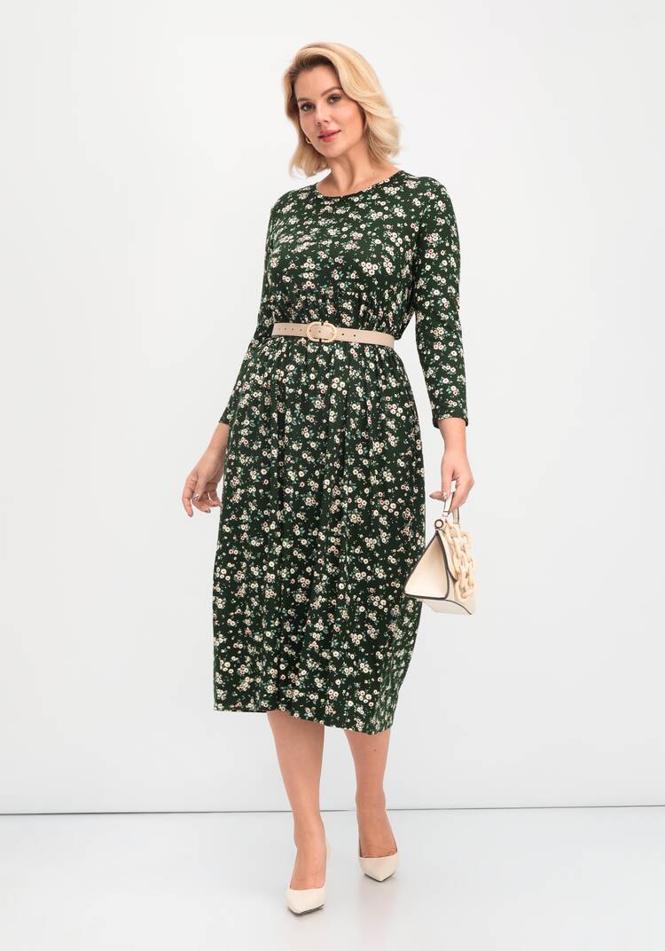 Платье с цветочным рисунком и рукавами 3/4 шир.  750, рис. 26