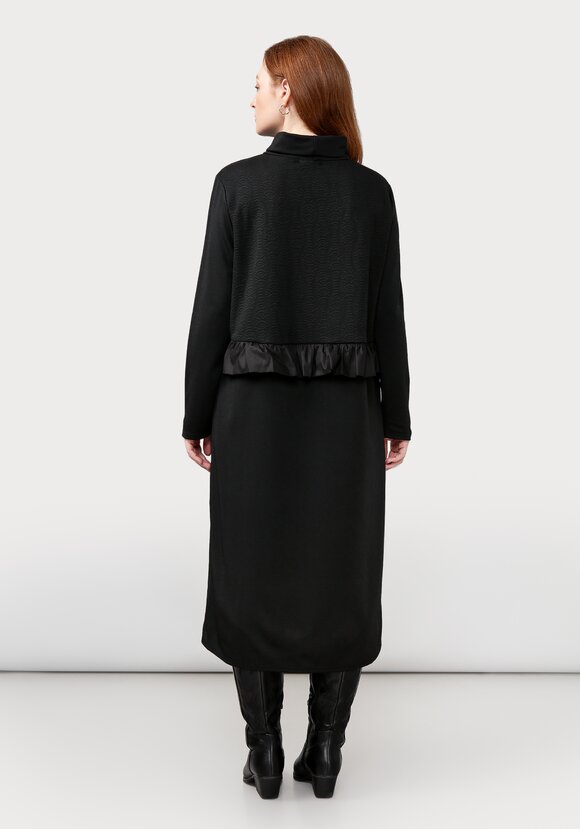 Платье комбинированное из разных тканей шир.  580, рис. 3