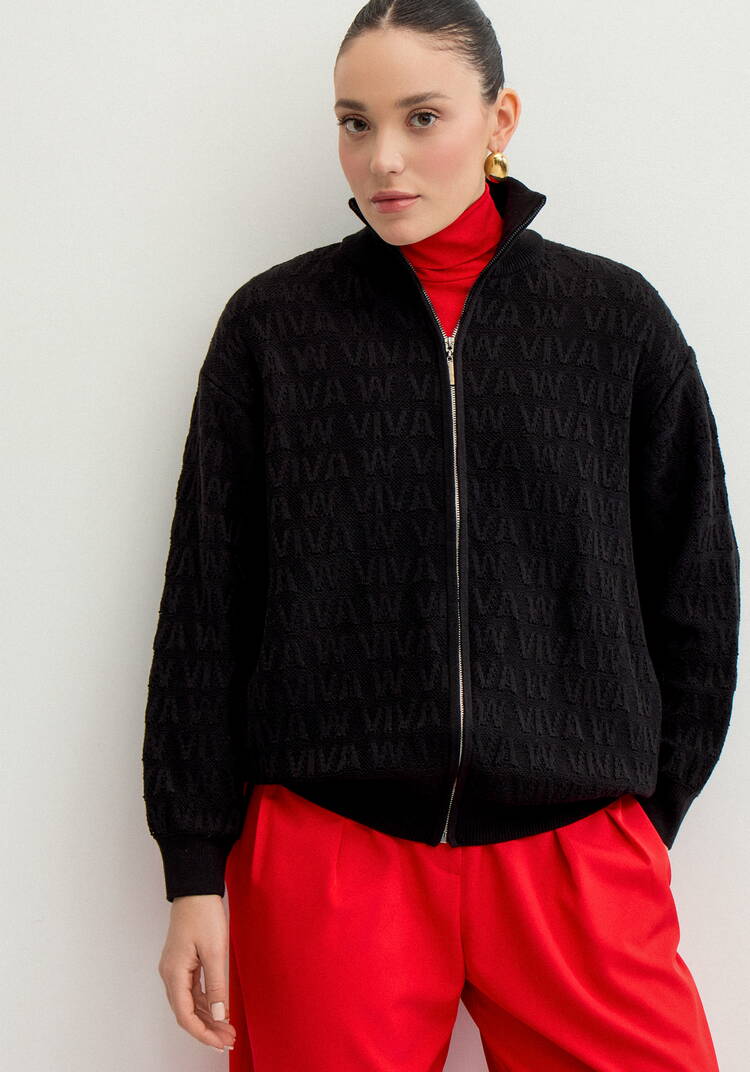 Бомбер на молнии с объемным леттерингом шир.  750, рис. 9