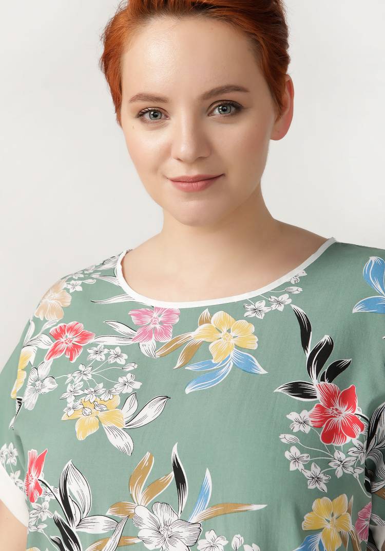 Блуза Цветочный роман шир.  750, рис. 14