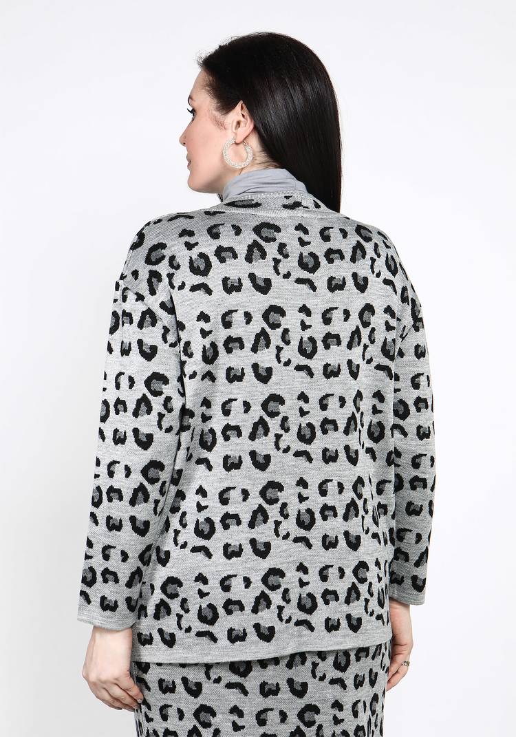 Жакет с леопардовым принтом шир.  750, рис. 11