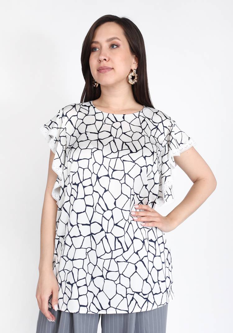 Блуза с рукавом крылышко шир.  750, рис. 8